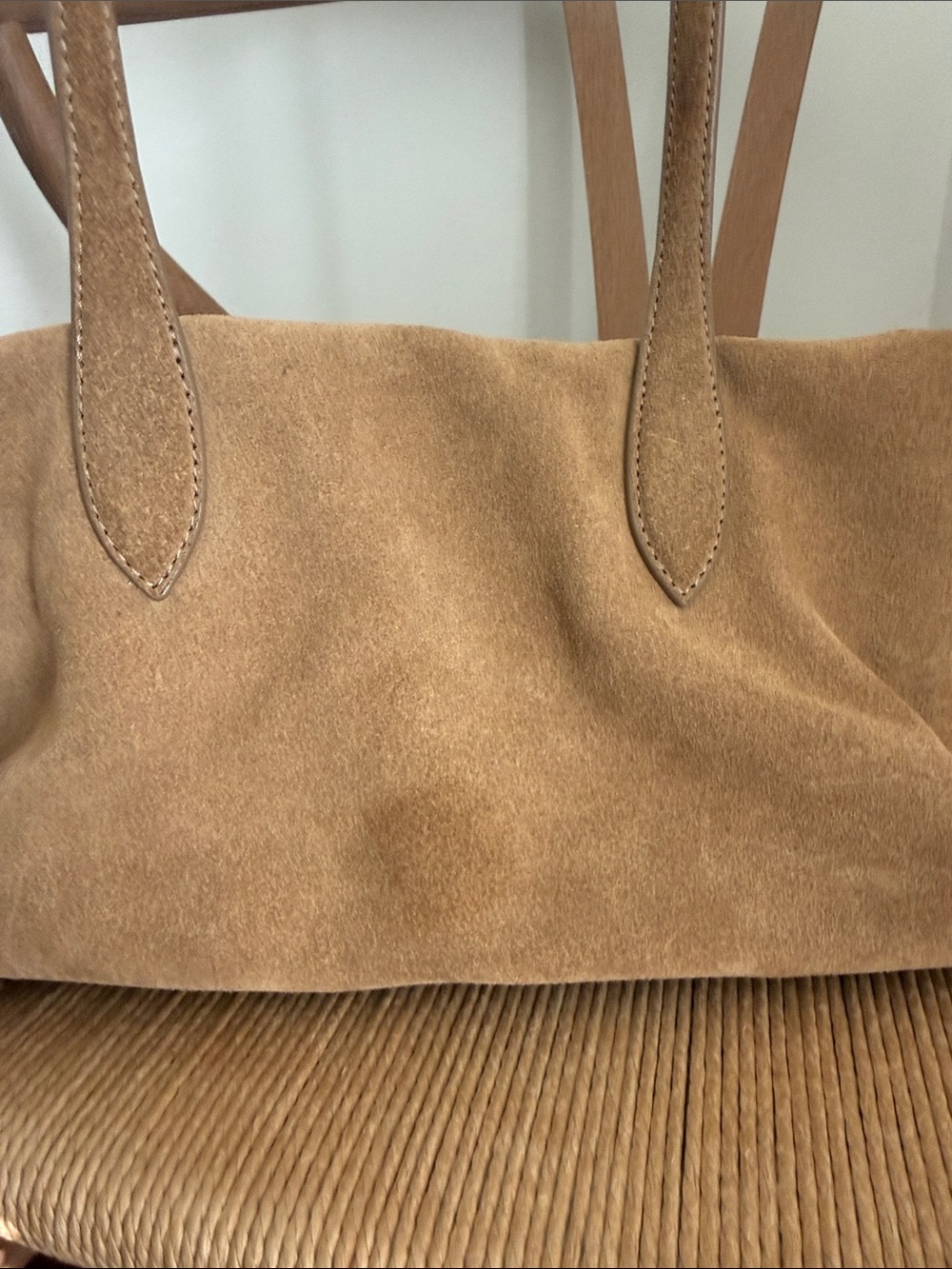Massimo Dutti Suede Tote Bag in Tan - Picture 5 of 7